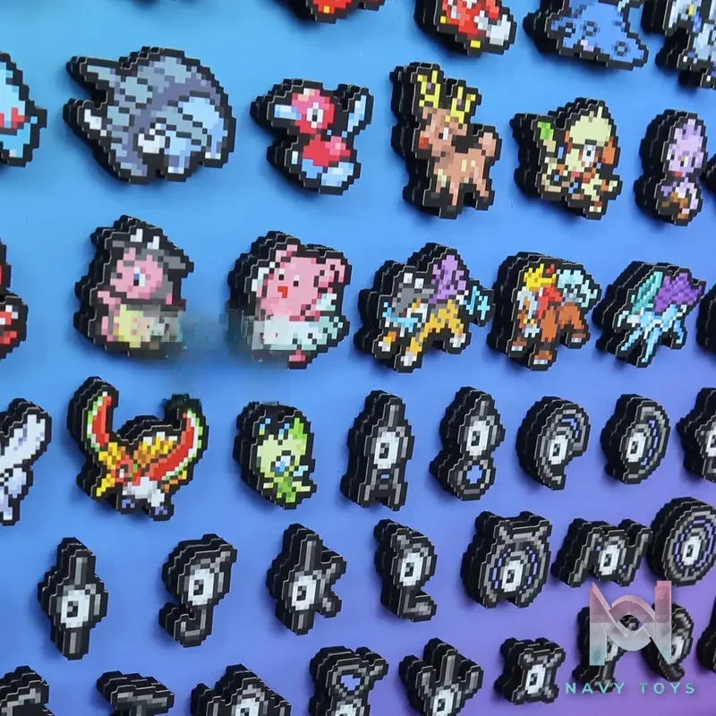 KALA HOME Studio – Generation II Pokémon Pixel Art 3D Decorative Painting Pokémon