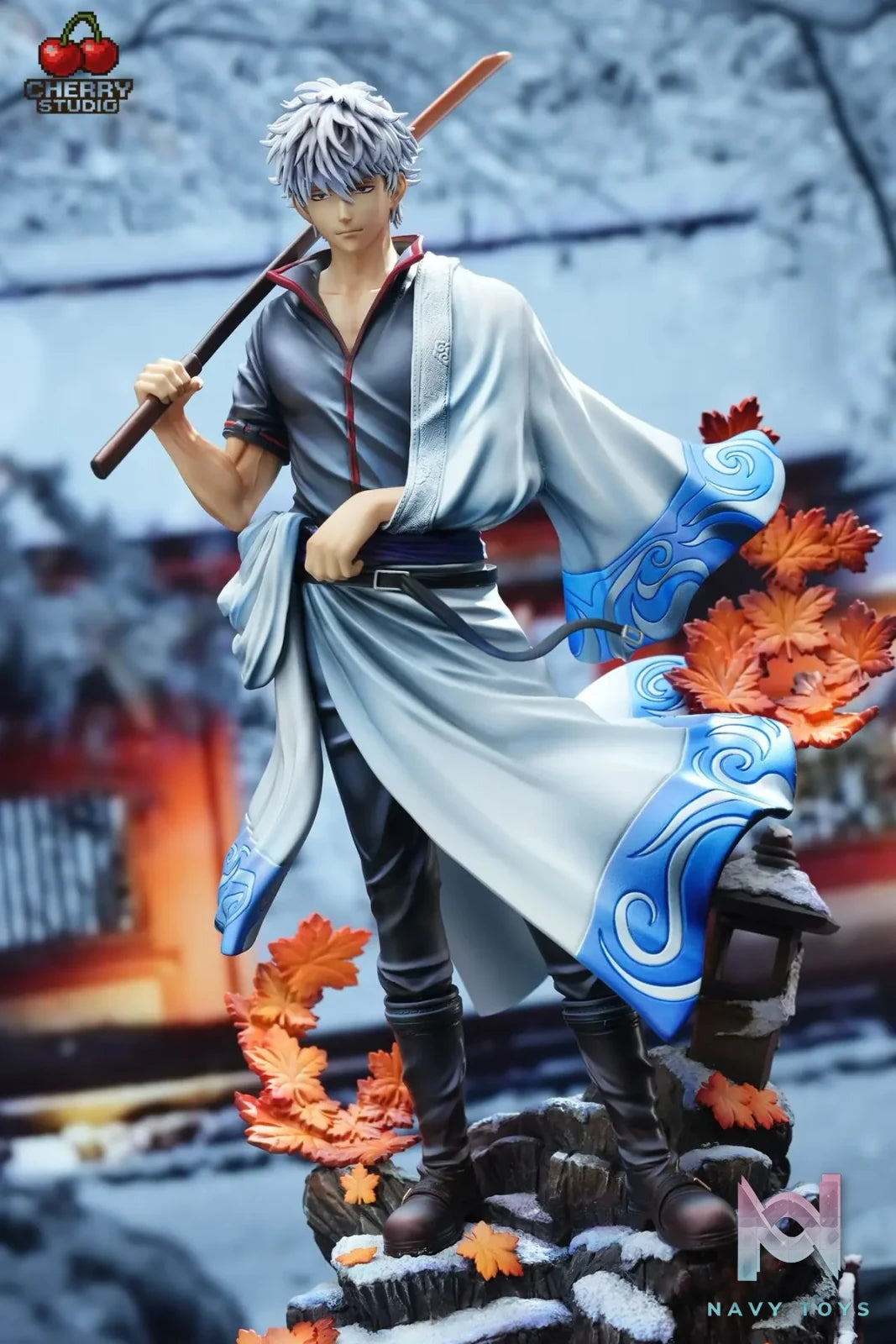 CHERRY Studio - Gin Tama Statue Series No.1 Gintoki Sakata resin statue Navy Toys anime figure