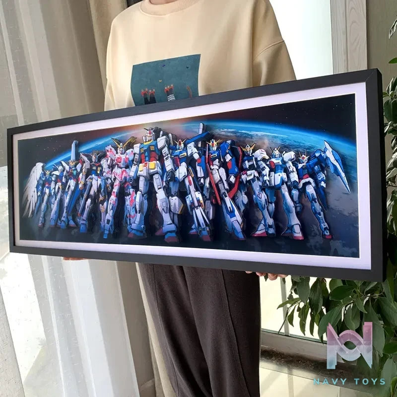 KALA HOME Studio – Gundam Multiple Characters 3D Decorative Painting Gundam