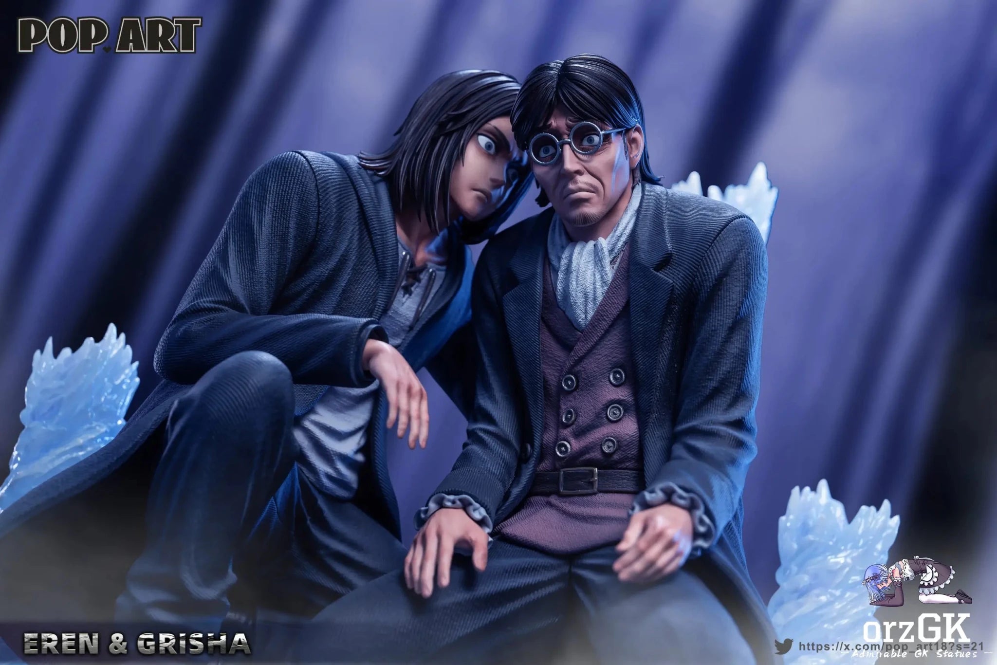 POP.ART Studio - Eren X Grisha Attack on Titan resin statue Navy Toys anime figure