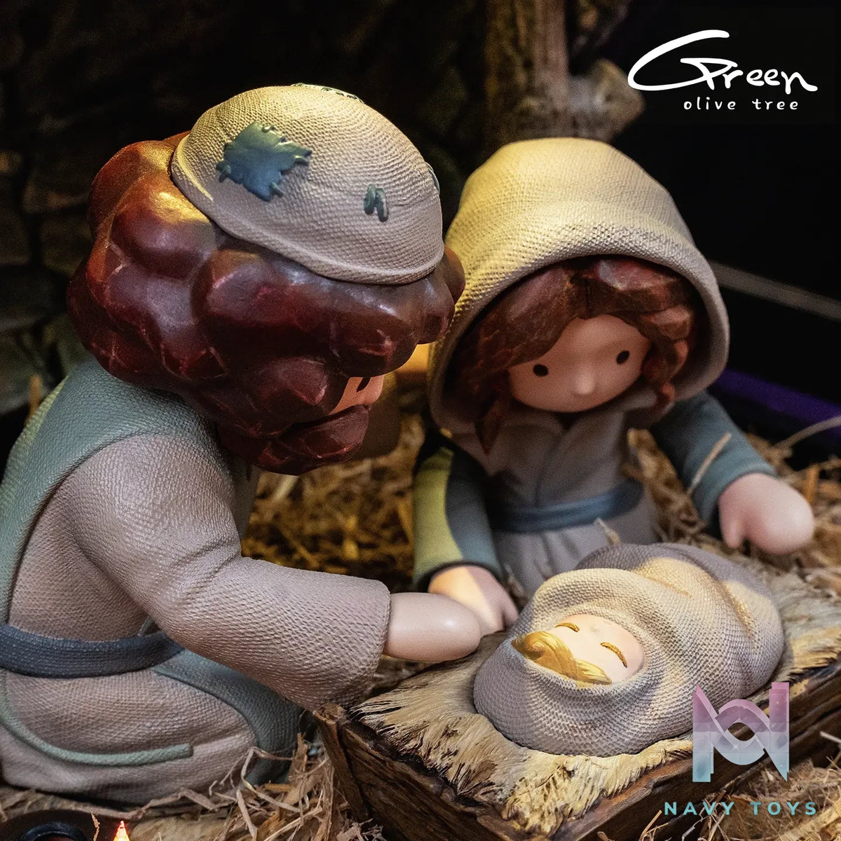 Green Olive Tree Studio – BOX Story Illustration Series-He Was Born in a Manger (Licensed)