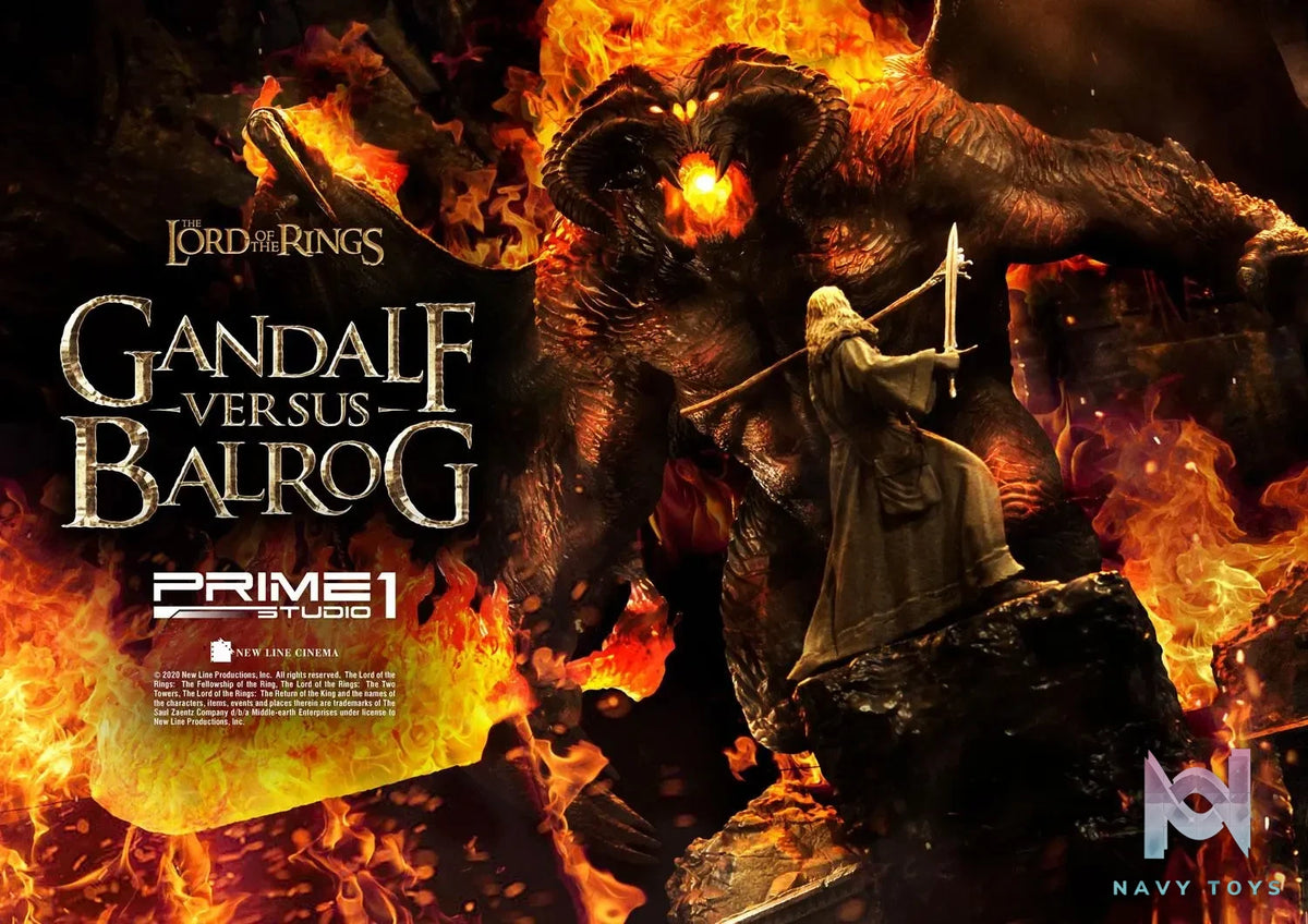 Prime 1 Studio – Premium Masterline The Lord of the Rings (Film) Gandalf Versus Balrog PMLOTR-02 PMLOTR-02EX (Licensed)