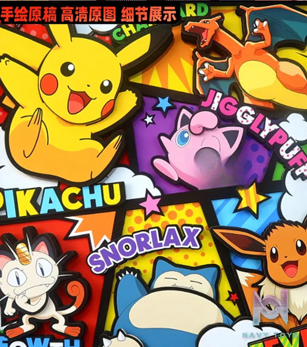 KALA HOME Studio – Pokémon Multiple Characters #11 3D Decorative Painting Pokémon