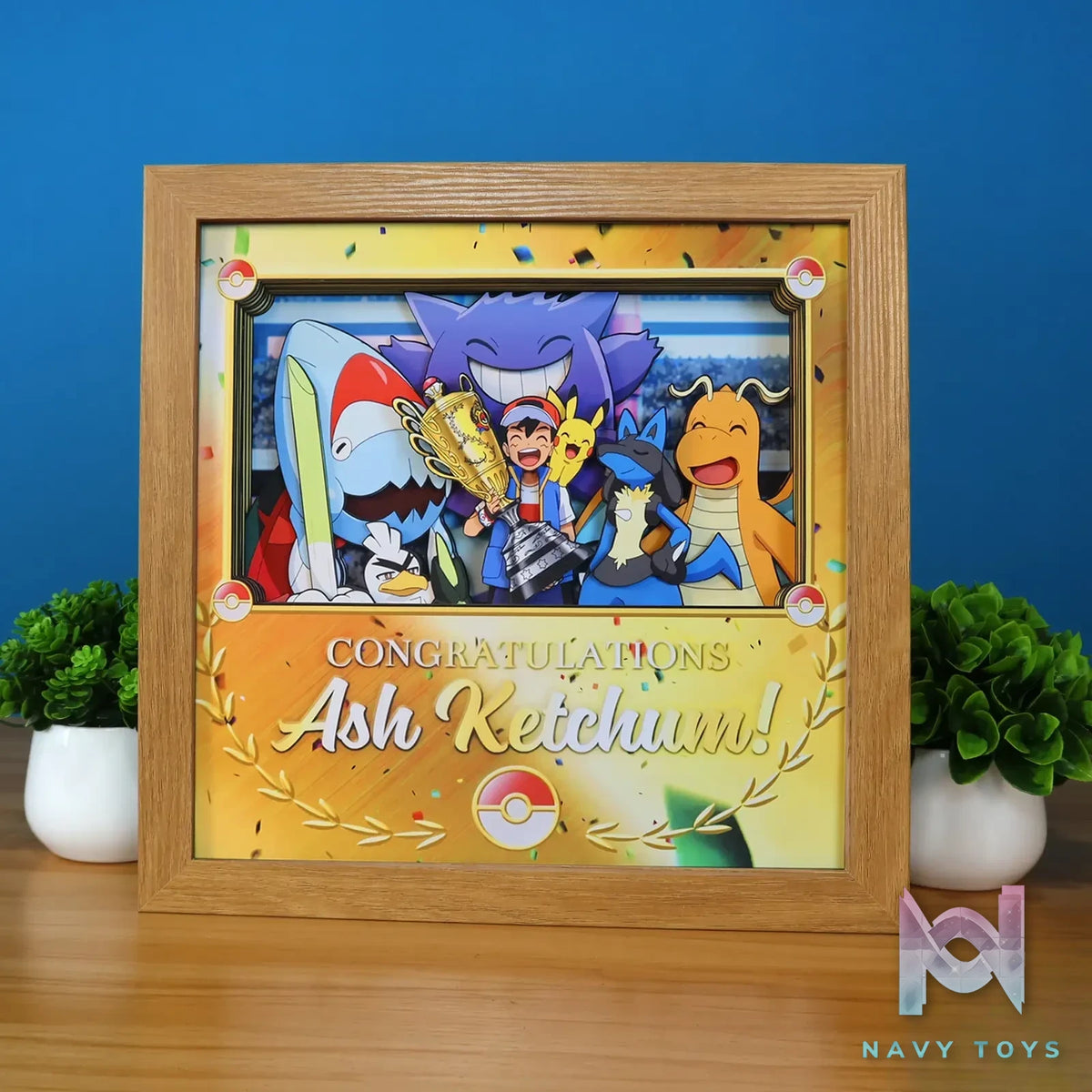 KALA HOME Studio – Congratulation Ash Ketchum! 3D Decorative Painting Pokémon