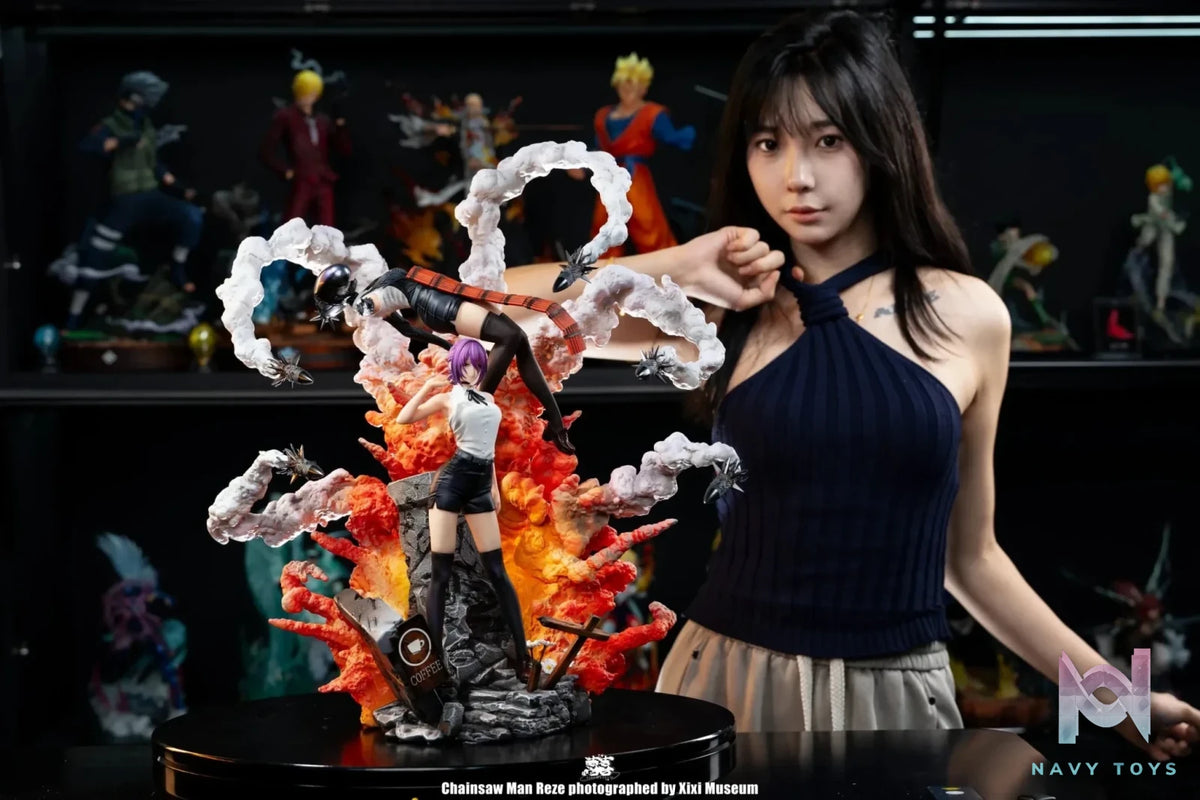 Mountain Rain Cloud Studio - The Movie Reze Arc Chainsaw Man resin statue Navy Toys anime figure
