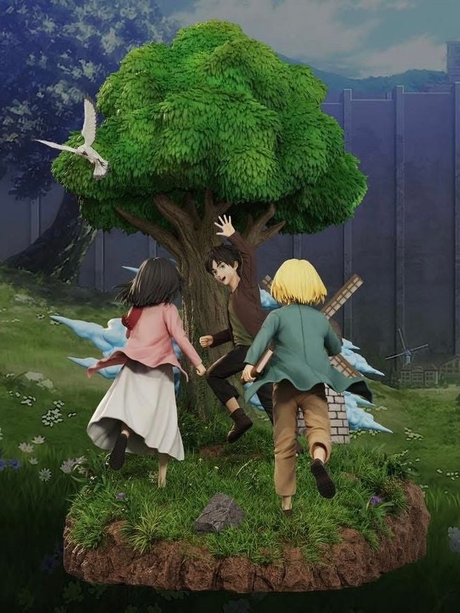 Eren & Mikasa & Armin - Attack On Titan - Freedom Studio resin statue freedom studio anime figure