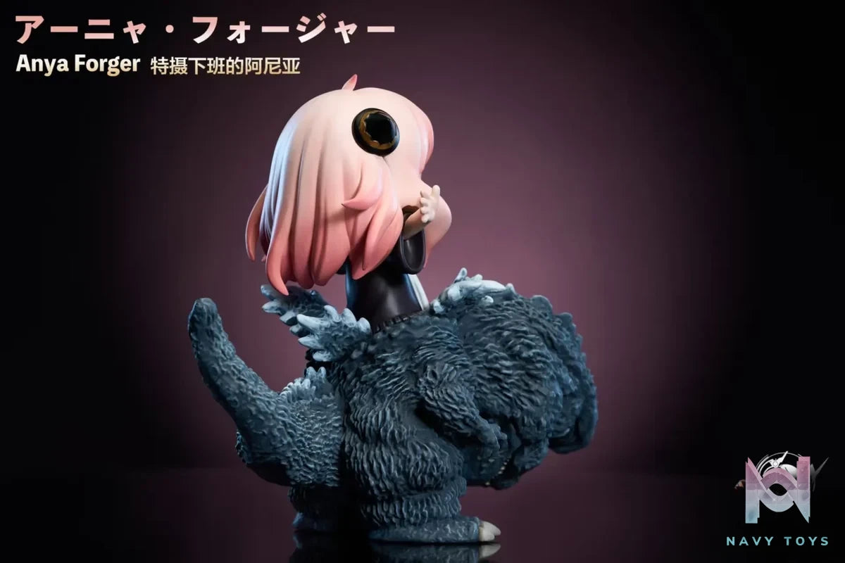 Hard Shell Studio - Spy x Family & Pokemon Pikachu and Anya cosplay Big Monster Series randomly interrupts Anya leaving the set after work resin statue Navy Toys anime figure