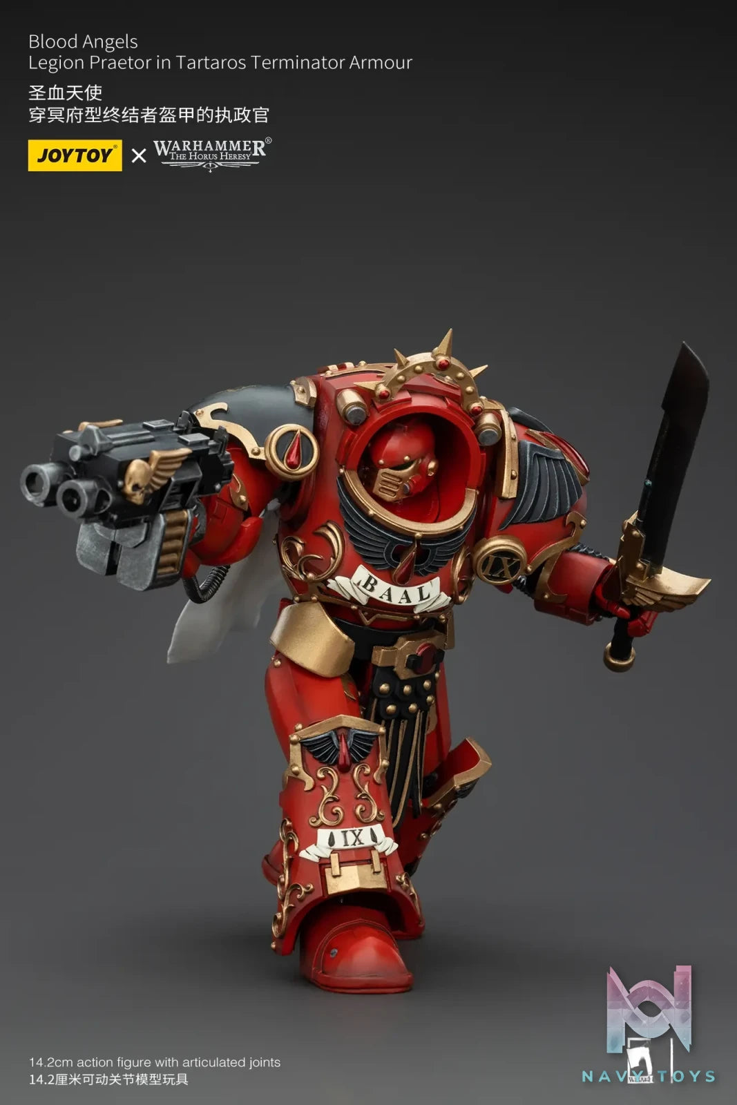 JOYTOY Studio – Warhammer ‘The Horus Heresy’ Blood Angels Legion Praetor in Tartaros Terminator Armour JT00386 (Licensed)