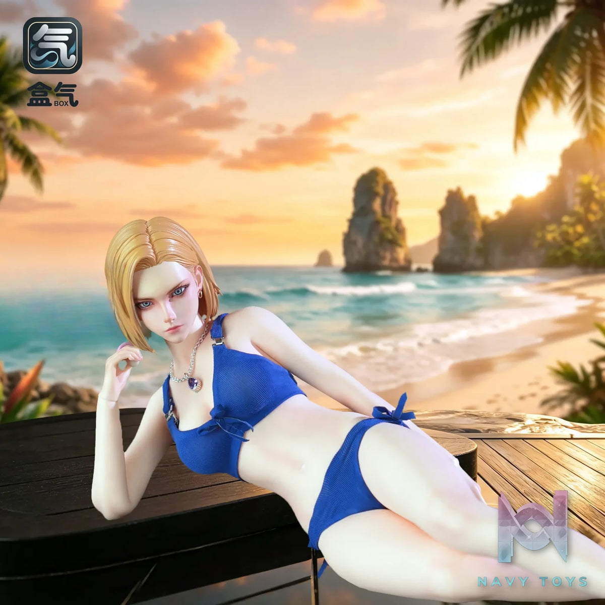 BoxQi Studio – 1/6 Android 18 Platinum Silicone Articulated Action Figure HQ03 Dragon Ball