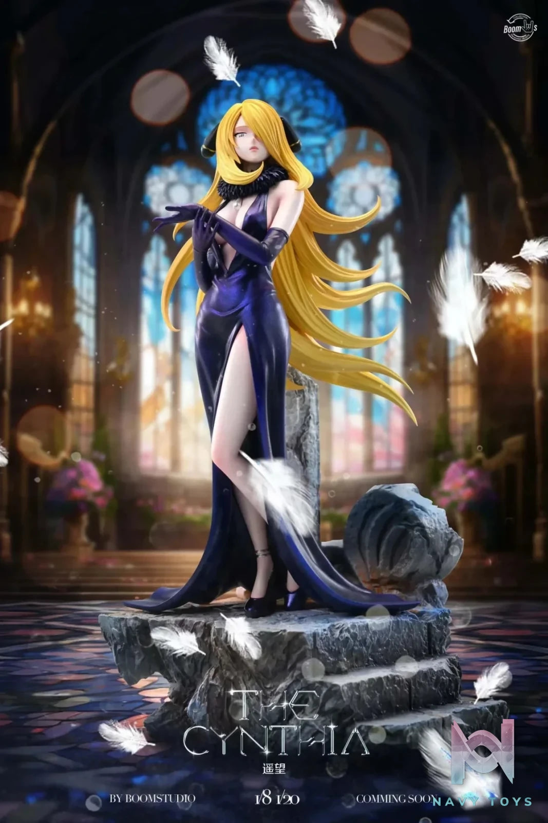 Boom Studio - Pokémon Great Artist Series Cynthia resin statue Navy Toys anime figure
