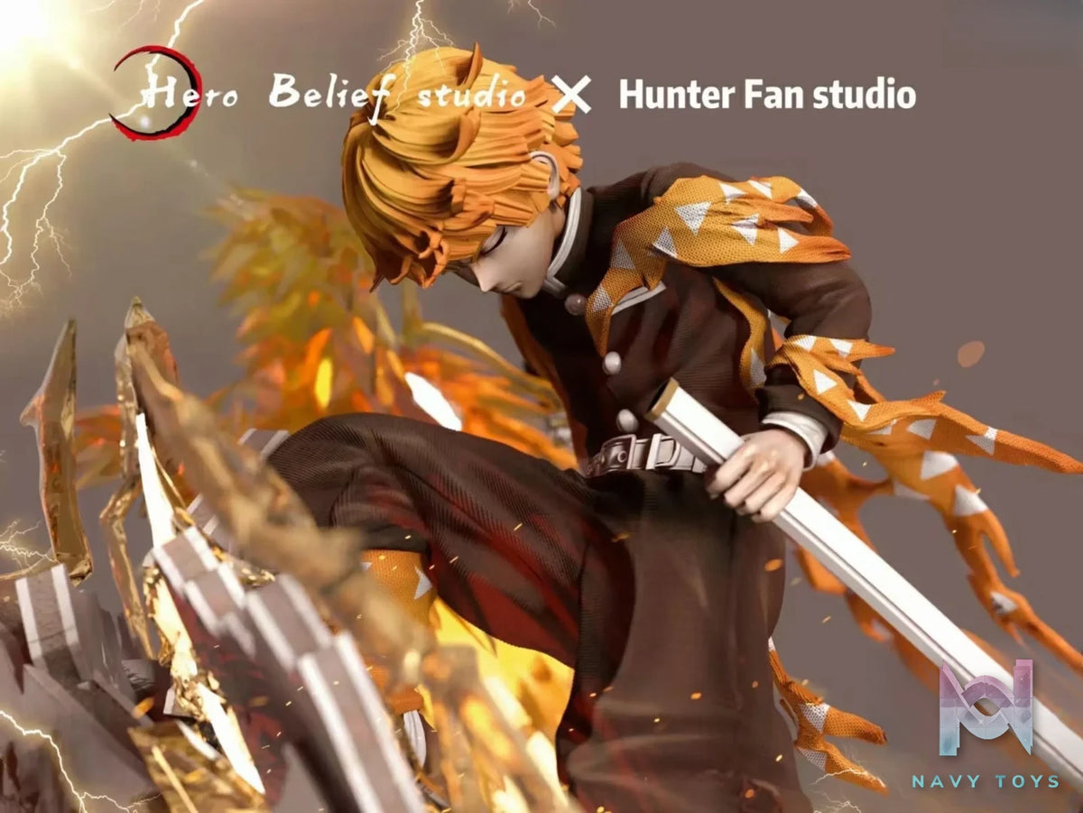 Hero Belief Studio – Demon Slayer Agatsuma Zenitsu Flaming Thunder God