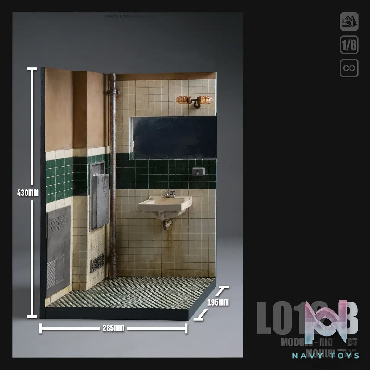 MOjingToys – 1/6 Modular Series – JOKER Bathroom Scene Base L012 (Licensed)