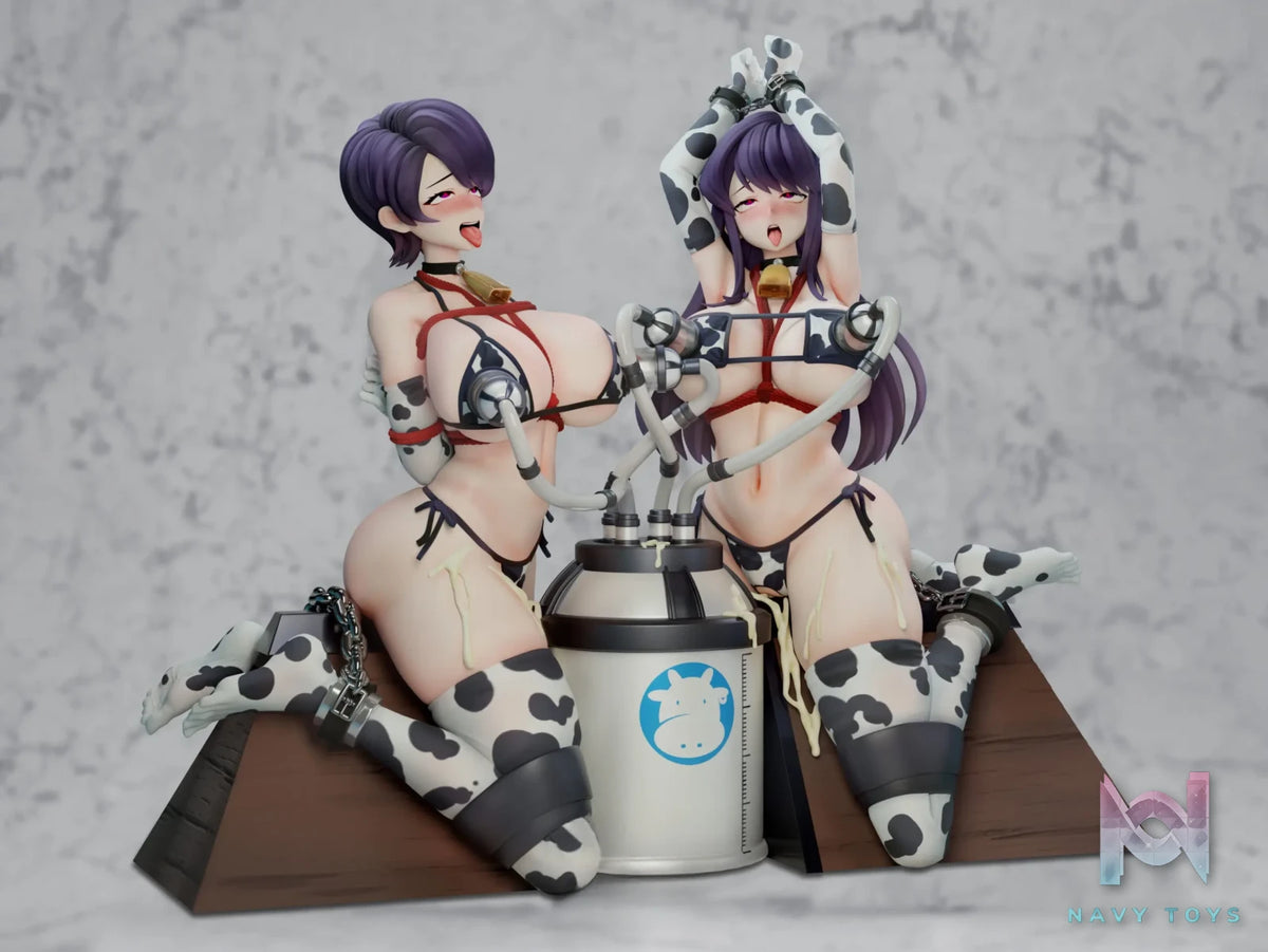 Meat Studio – The Komi Mother and Daughter Bound and Lactating on a Wooden Horse Komi Can’t Communicate