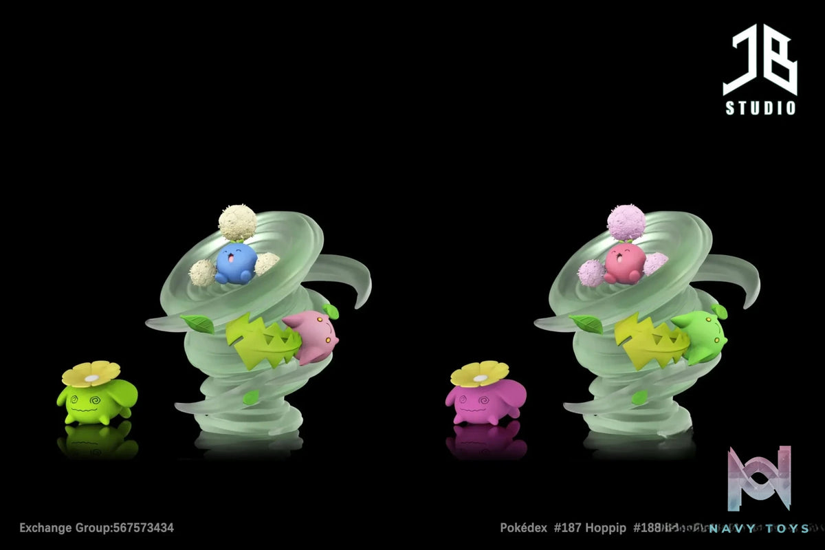 JB Studio – Pokémon Pokédex Series Cottonee Evolution Set & Hoppip Evolution Set