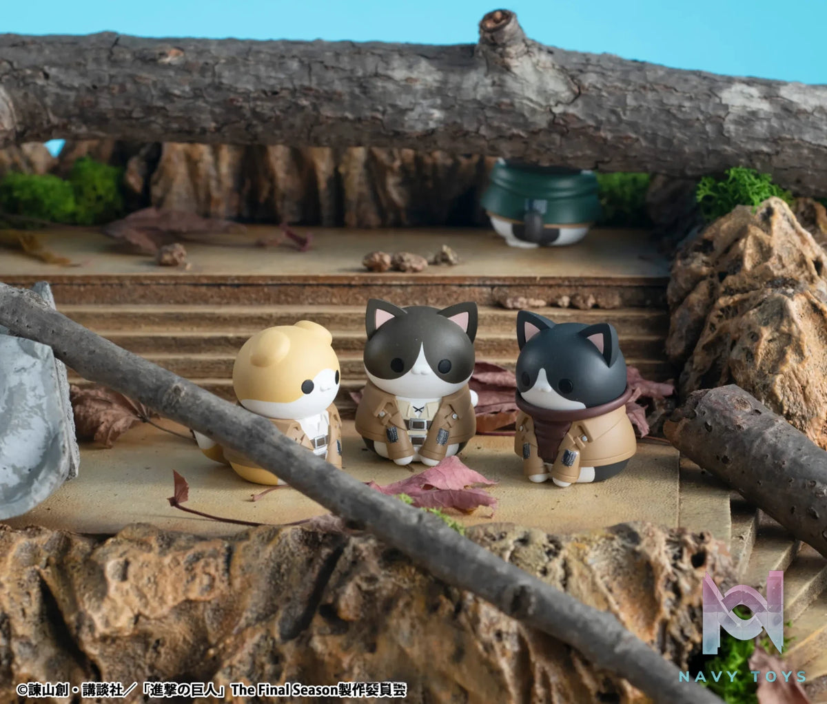 Megahouse – MEGA CAT PROJECT Attack on Titan Shingeki no Nyanko Survey Corps Group danyan! 8Pack BOX (Licensed)