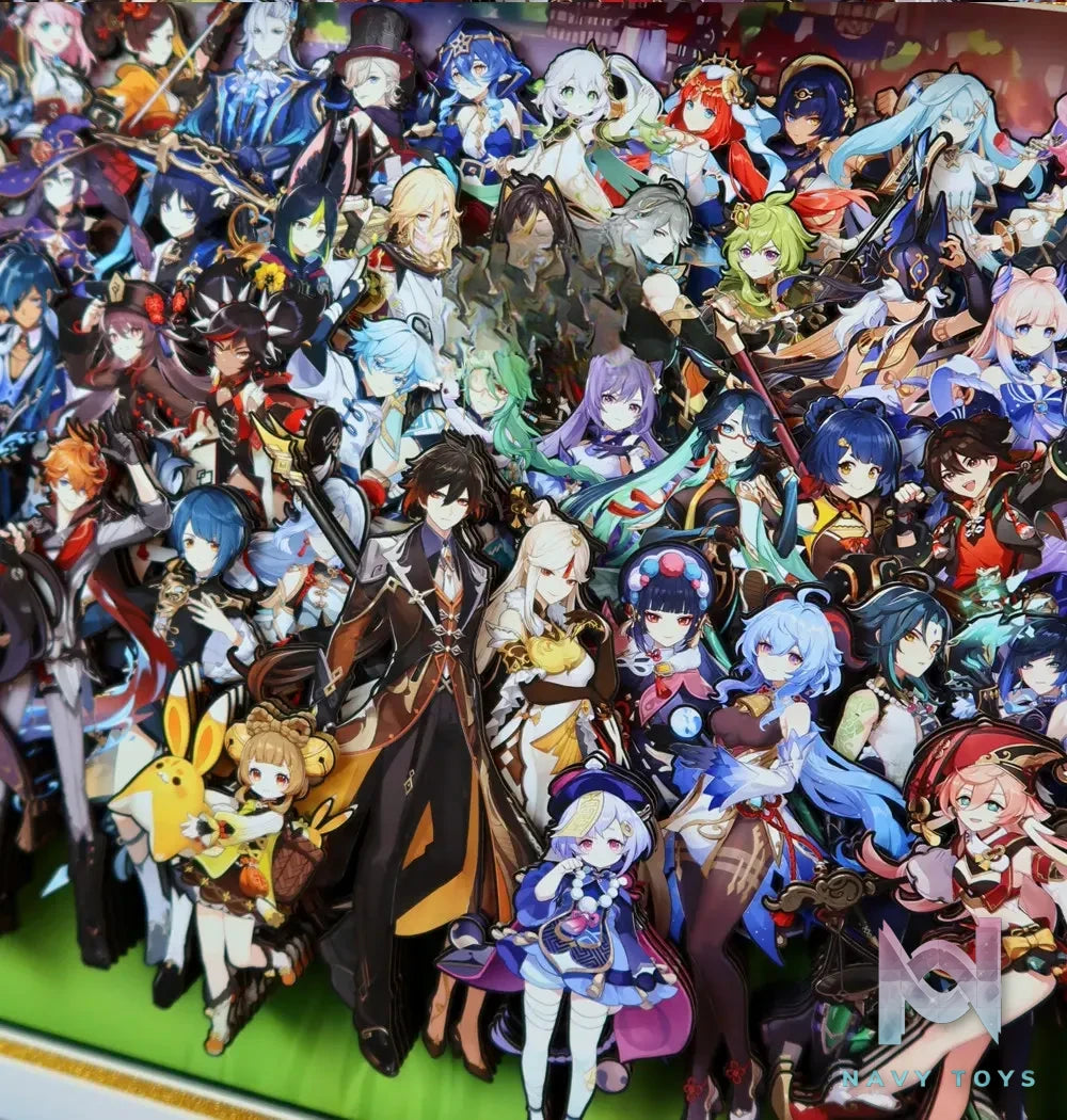 KALA HOME Studio – Genshin Impact Multiple Characters 3D Decorative Painting Genshin Impact