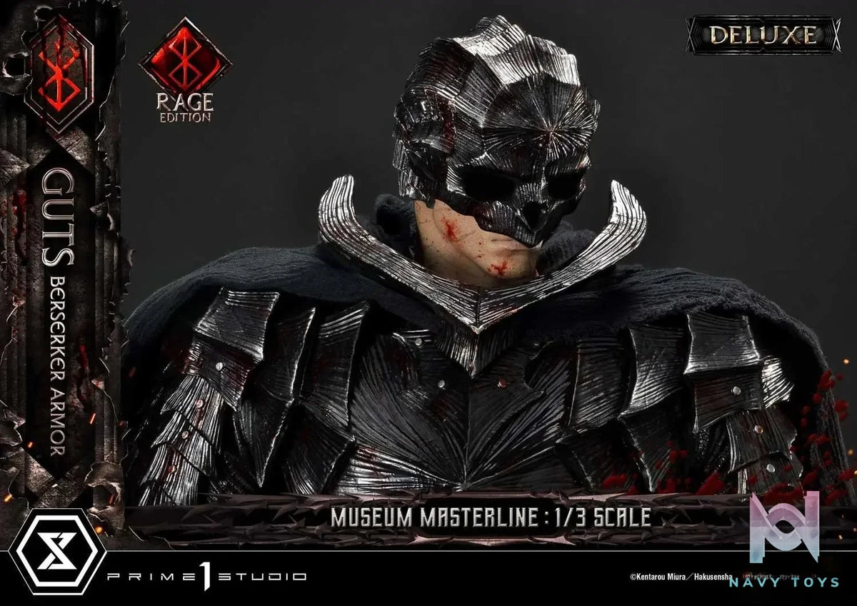 Museum Masterline Berserk Guts, Berserker Armor Rage Edition MMBR-03 MMBR-03DX MMBR-03DXS (Licensed) - Prime 1 Studio resin statue Navy Toys anime figure