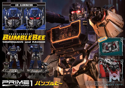 Prime 1 Studio – Museum Masterline Transformers: Bumblebee (Film) Soundwave & Ravage MMTFM-27 MMTFM-27EX (Licensed)