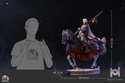 Infinity Studio – Water Margin Heroes Series – Panther Head Lin Chong 1/4 Scale Mounted General Statue (Licensed)