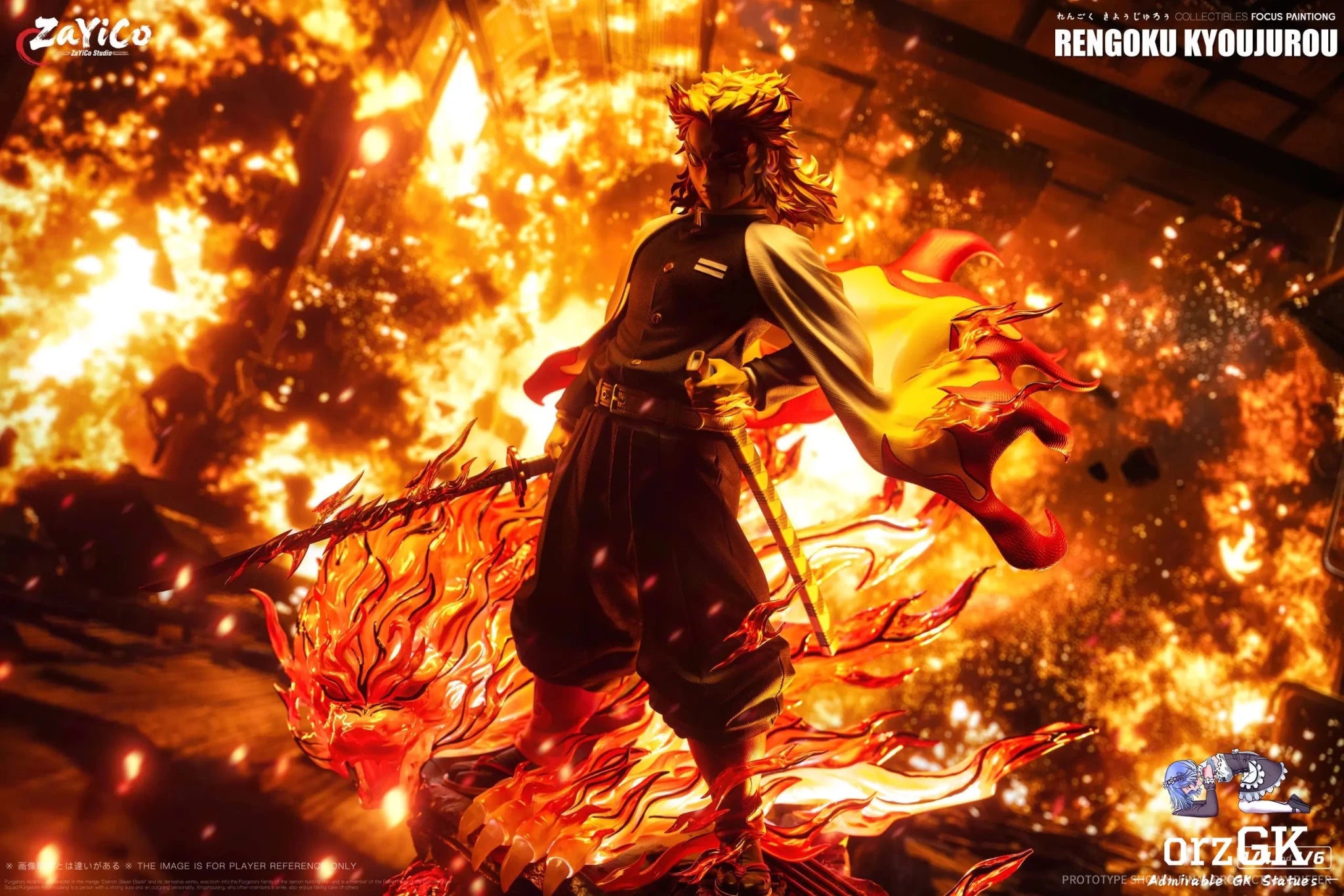 Flame Hashira Kyojuro Rengoku - Demon Slayer - Zayico Studio resin statue Navy Toys anime figure