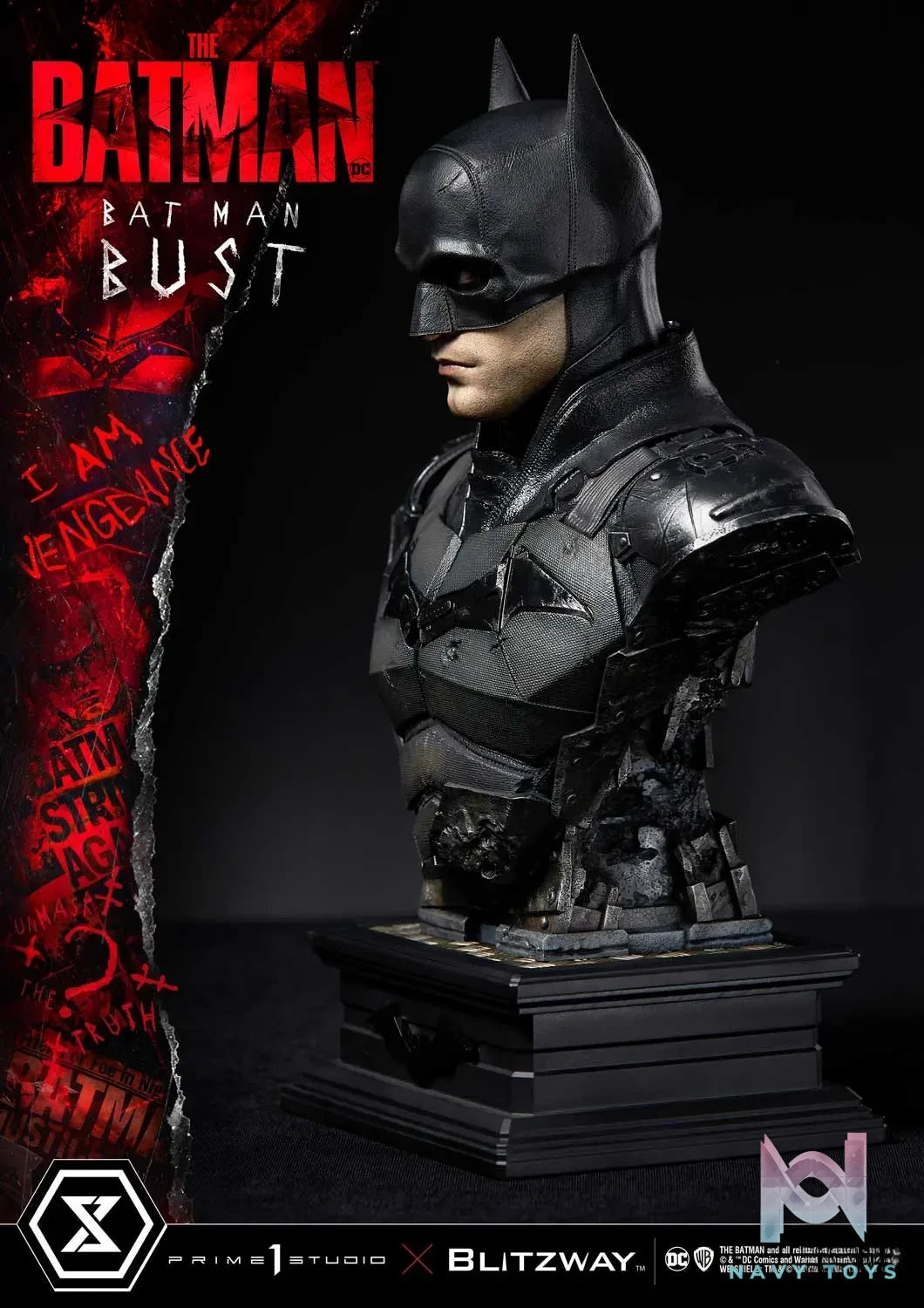 Prime 1 Studio – Premium Bust The Batman (Film) The Batman PBDC-09 PBDC-10 (Licensed)