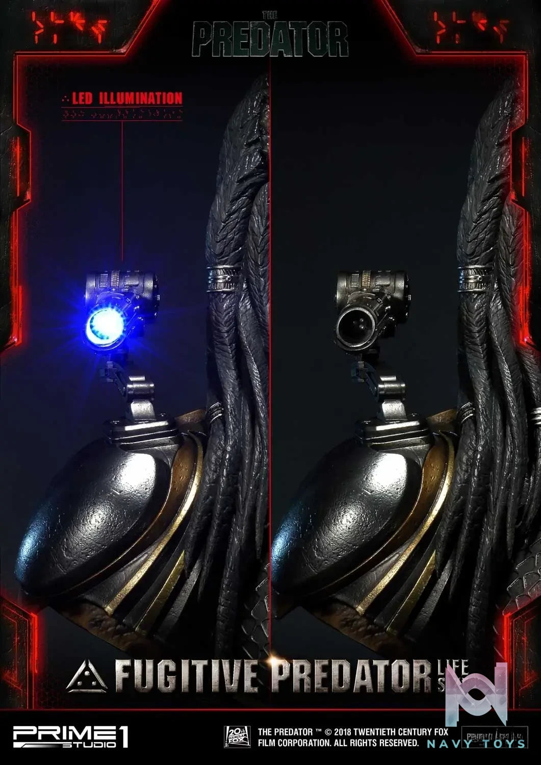 Prime 1 Studio – Life Size Bust The Predator (Film) Fugitive Predator LSTPR-01 LSTPR-01DX (Licensed)