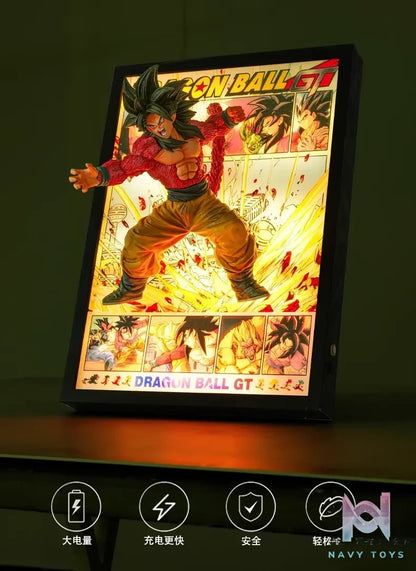 Time tree Studio – Dragon Ball Son Goku & Gotenks Decorative 3D Stereoscopic Painting