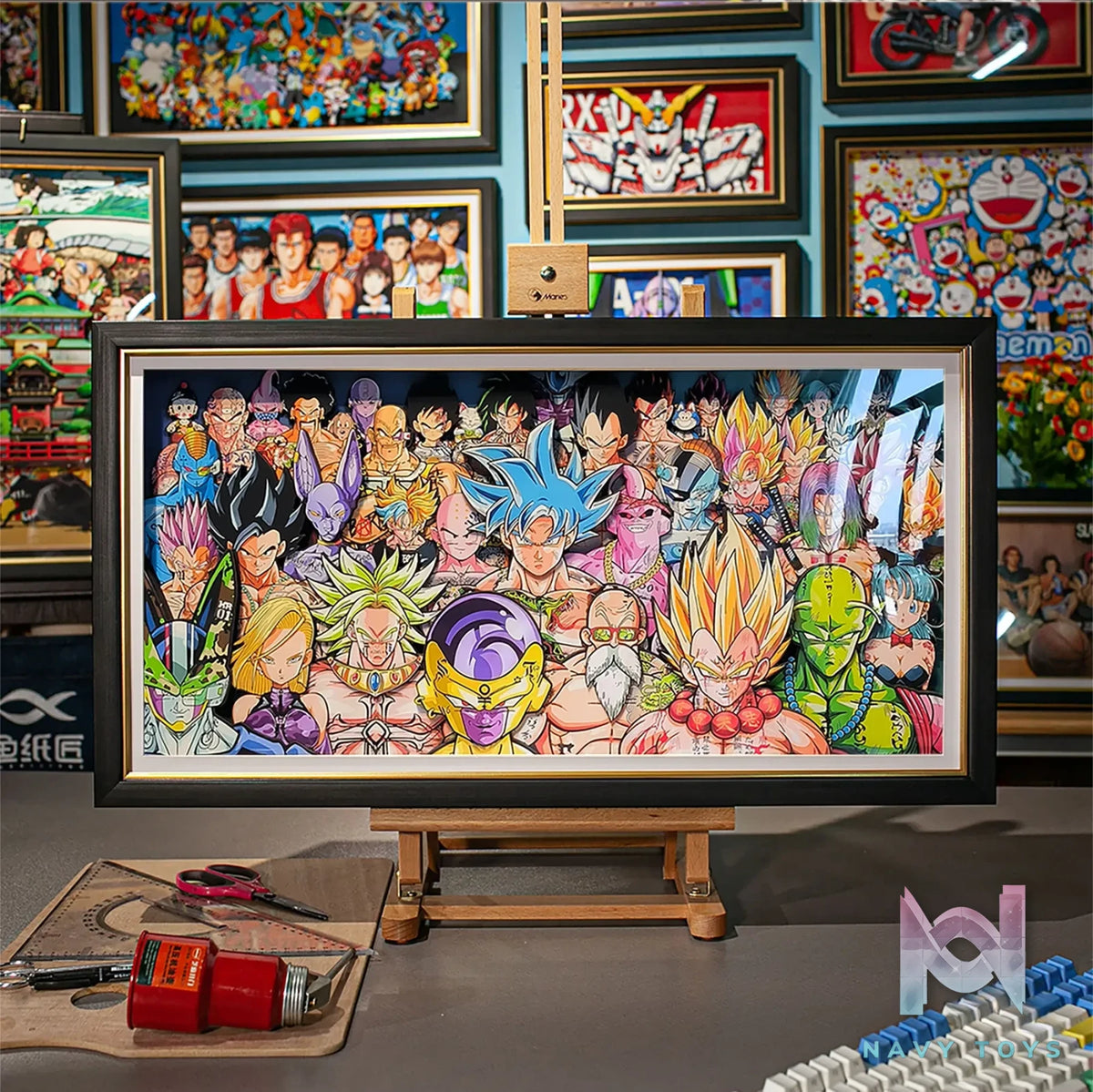 Yu Zhi Jiang Studio – Dragon Ball Multiple Characters Series #8 3D Decorative Painting Dragon Ball