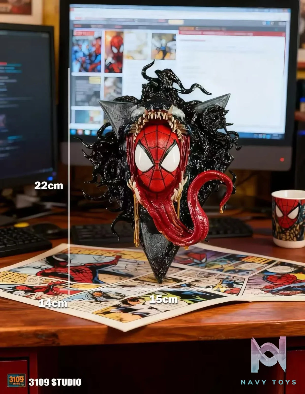 3109 Studio – Spider-Man Venom Wall-Mounted Dual Scale Spider-Man