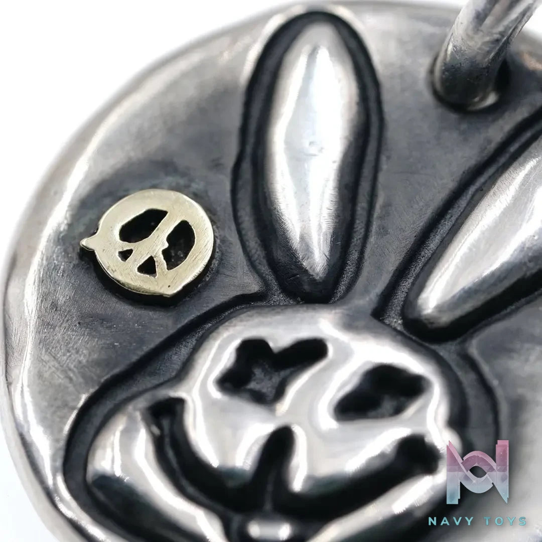 Raven Studio (silver jewelry) – Exclusive Original Design Anti-War Smiling Rabbit Pendant Original
