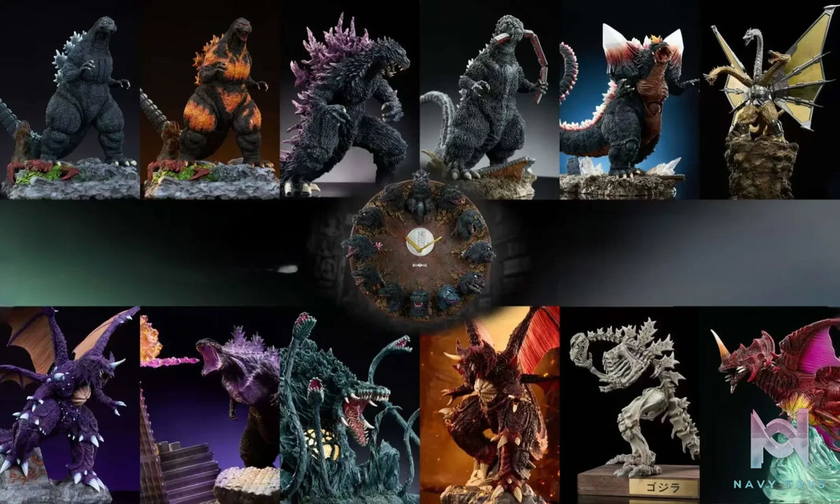 Hard Shell Studio – Godzilla 12-Head Relief Wall Clock Godzilla