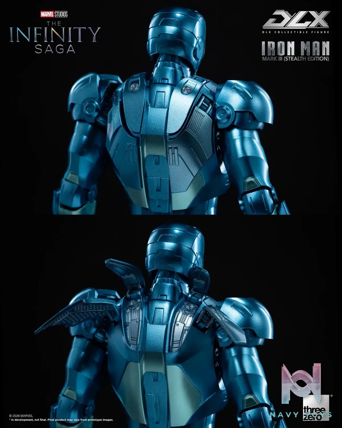 Threezero – Marvel Studios: The Infinity Saga DLX Iron Man Mark 3 (Stealth Edition) 3Z09220C0 (Licensed)
