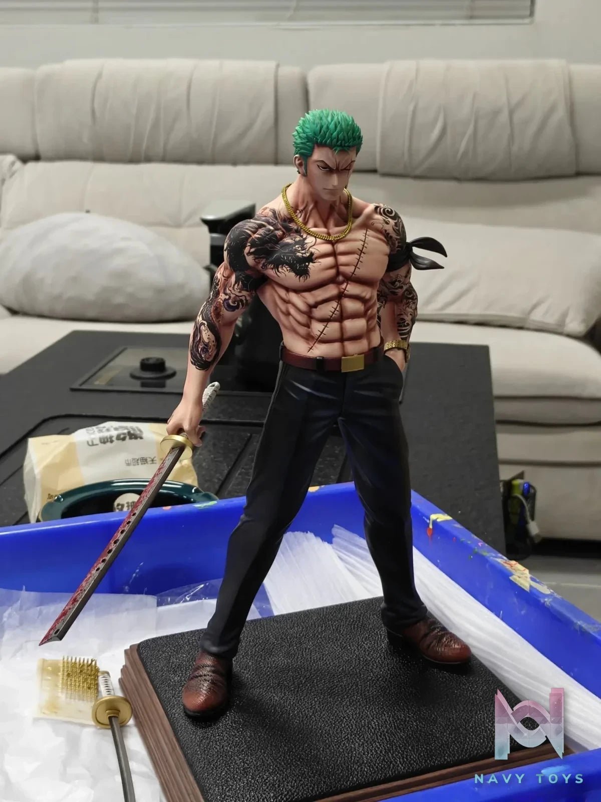 Teddyboy Series Nine Dragons Zoro - One Piece - GP Studio resin statue Navy Toys anime figure