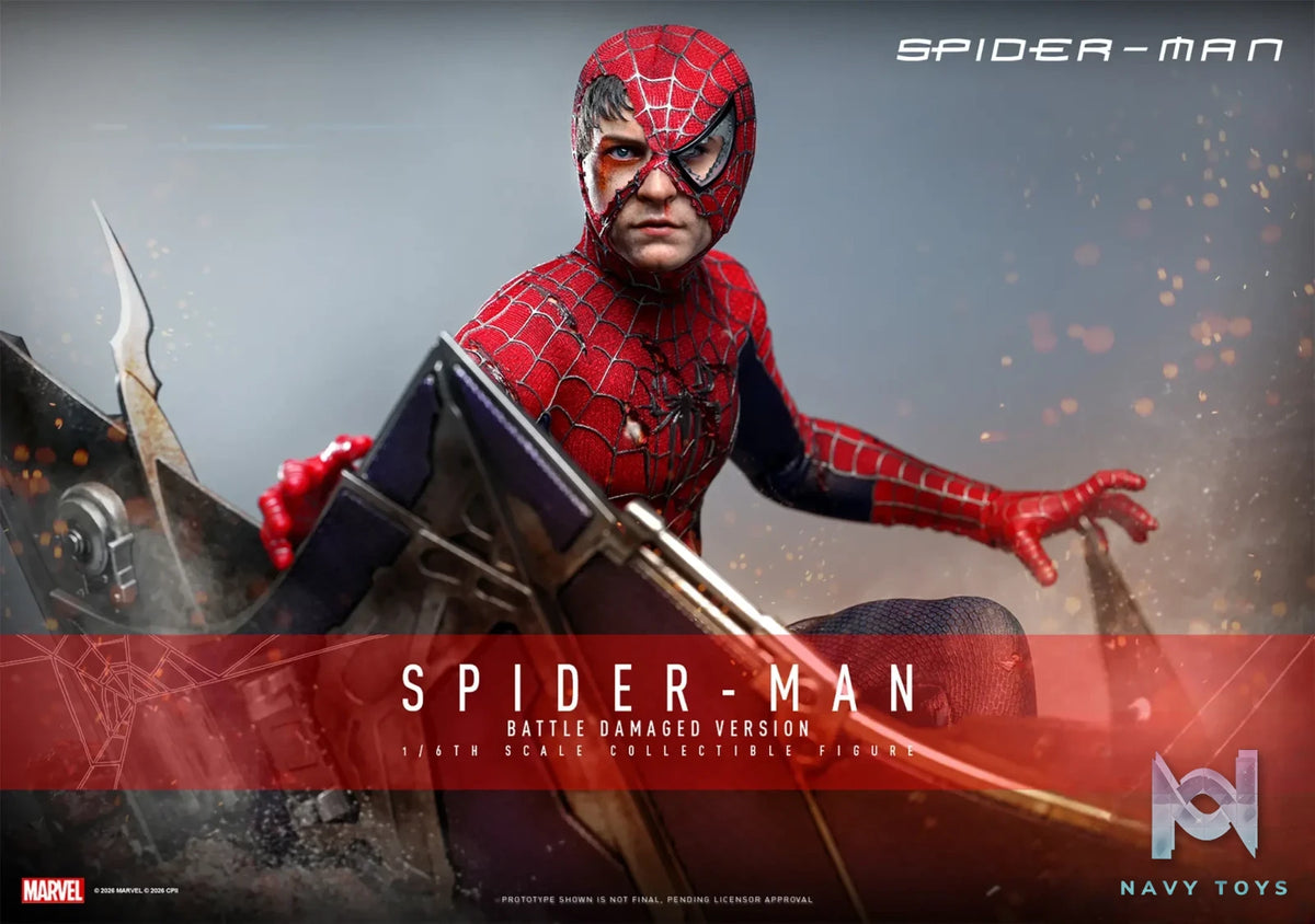 Hottoys – 1/6 Spider-Man Tobey Maguire Battle Damaged Version Action Figure MMS859 (Licensed)