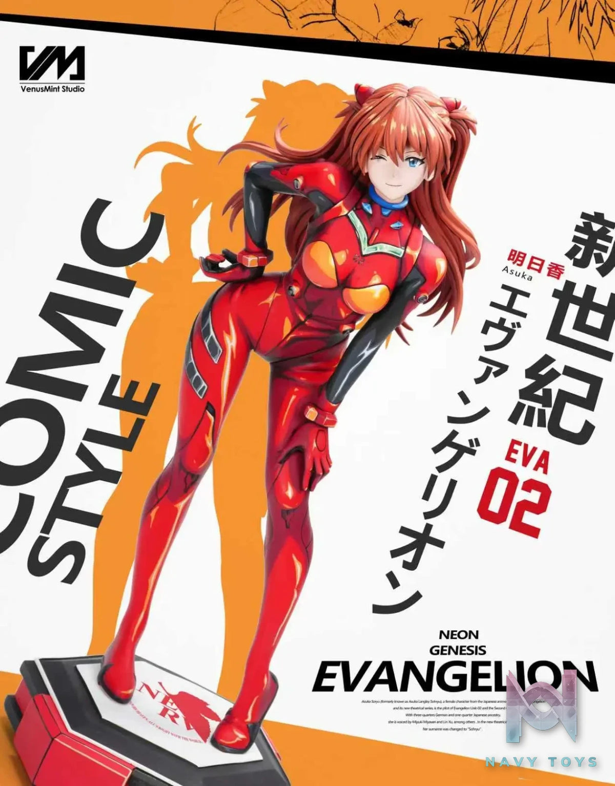 Anime Painted Series 01 Soryu Asuka Langley Neon Genesis - Evangelion - Venus Mint Studio resin statue Navy Toys anime figure