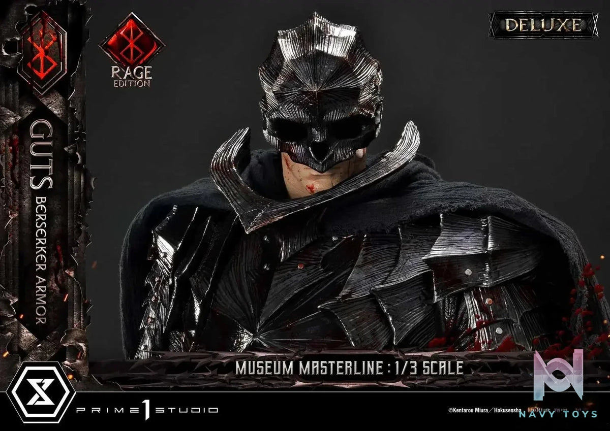 Museum Masterline Berserk Guts, Berserker Armor Rage Edition MMBR-03 MMBR-03DX MMBR-03DXS (Licensed) - Prime 1 Studio resin statue Navy Toys anime figure