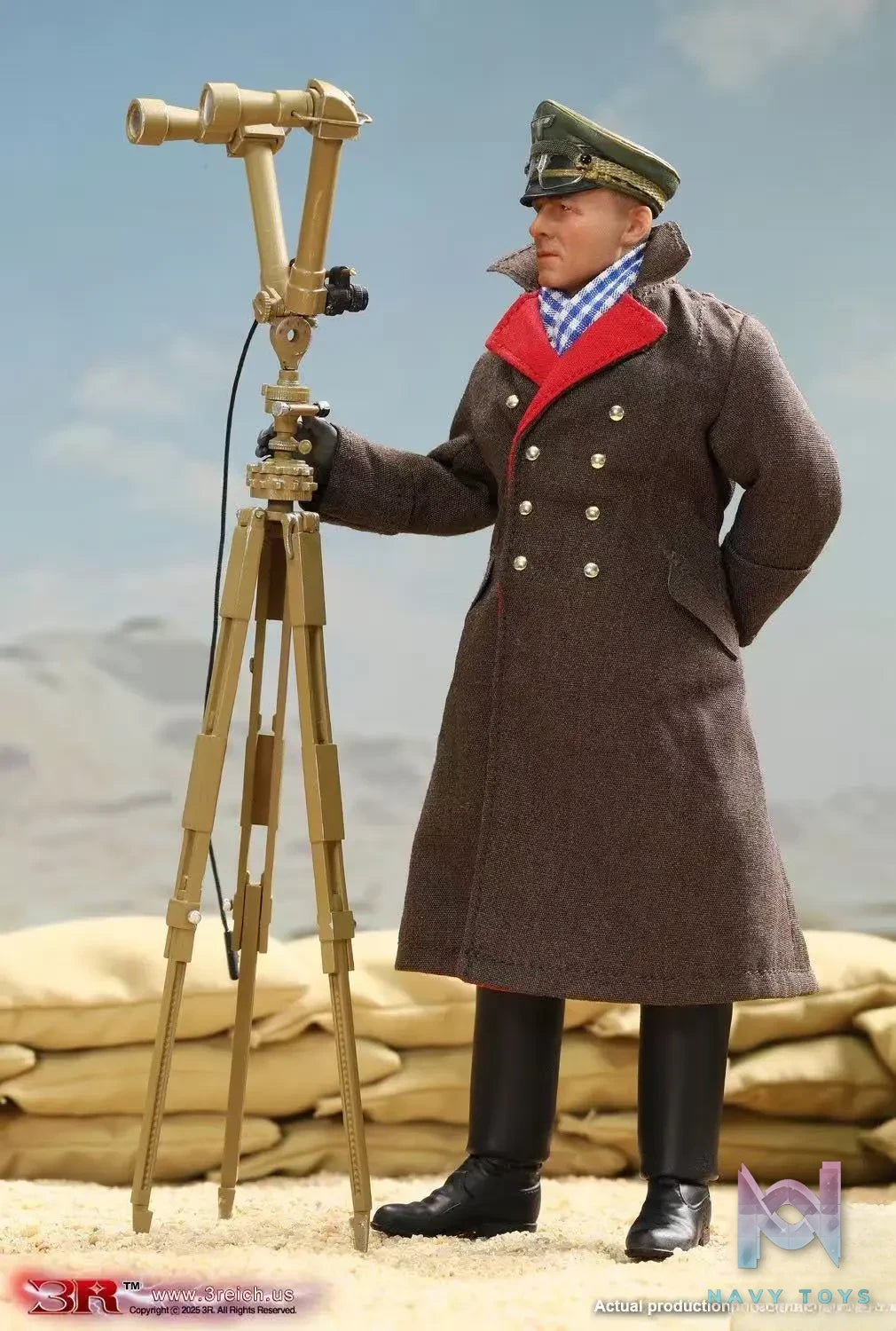 3R Studio – 1/12 Army Field Marshal Desert Fox Rommel Articulated Action Figure TG80004