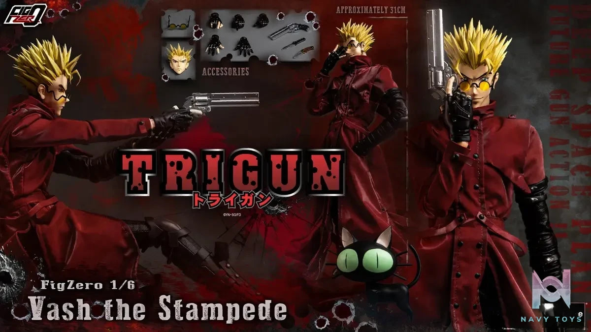 Threezero – TRIGUN FigZero 1/6 Vash the Stampede 3Z05880C0 (Licensed)