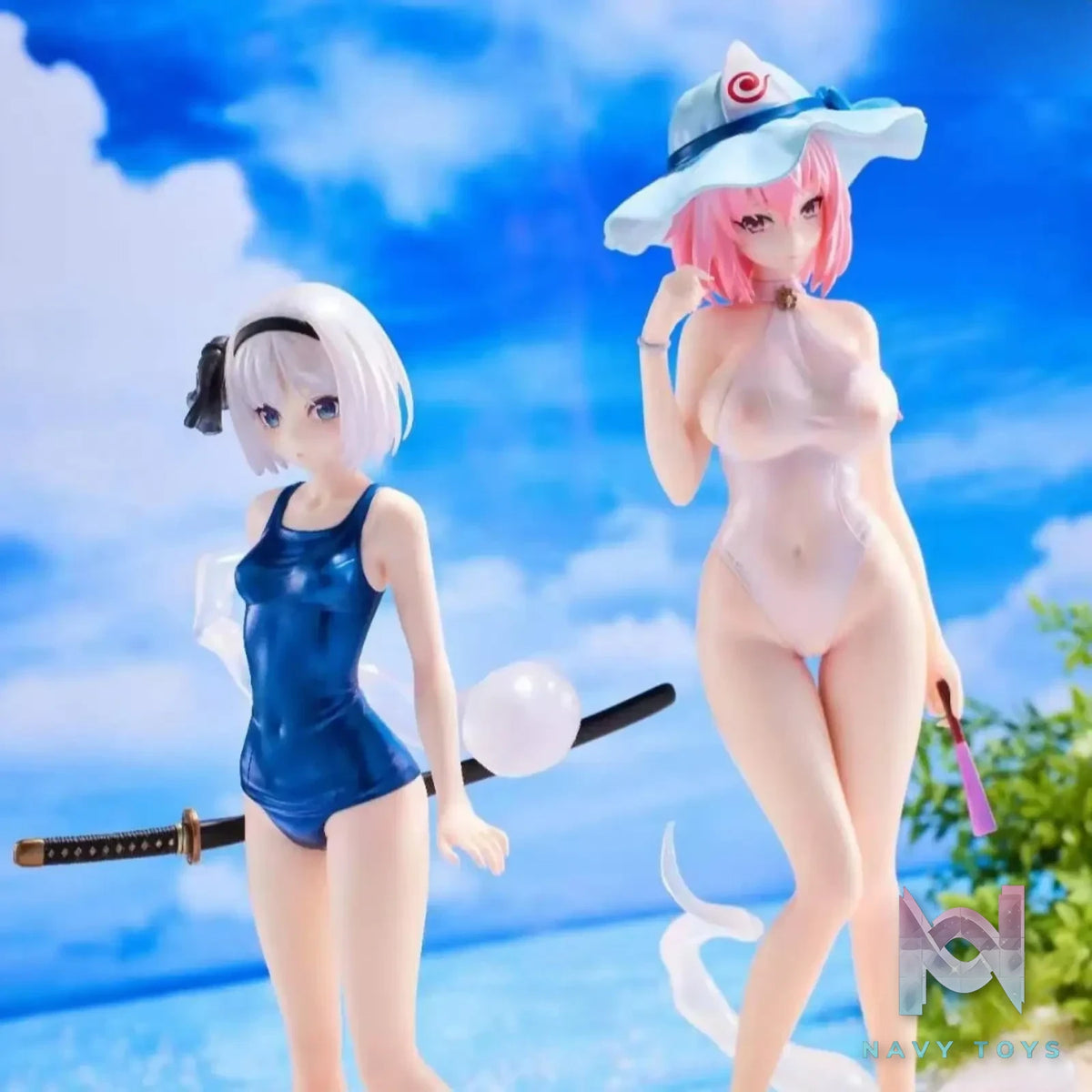 TouFou Figure Studio – Touhou Project Konpaku Youmu & Saigyouji Yuyuko Swimsuit Figure