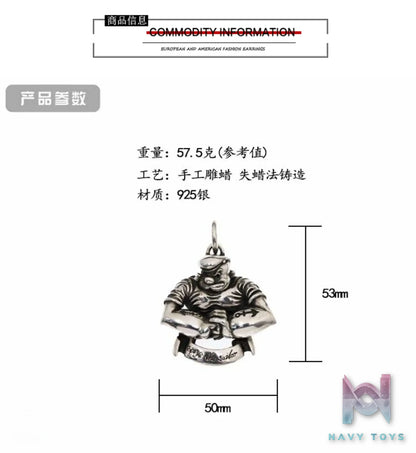 Raven Studio (silver jewelry) – Popeye Pendant Original