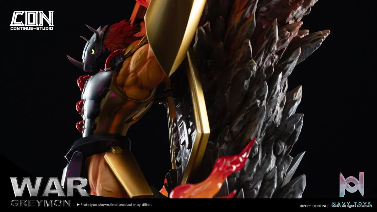 CONTINUE Studio – Digimon Light Sculpture Scene Series #1 War Greymon Gaia Energy Cannon