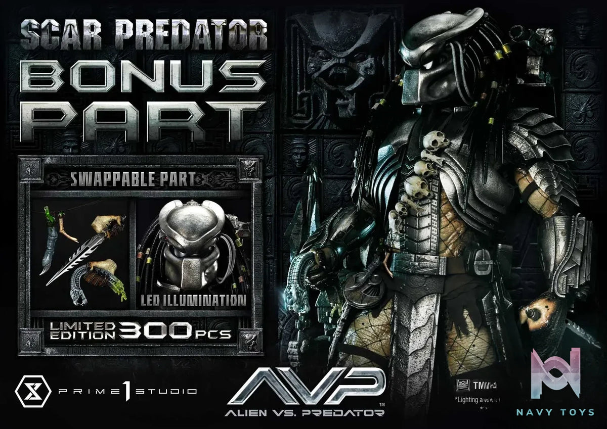 Prime 1 Studio Museum Masterline Alien vs. Predator Scar Predator MMPR-04 MMPR-04DX MMPR-04DXS