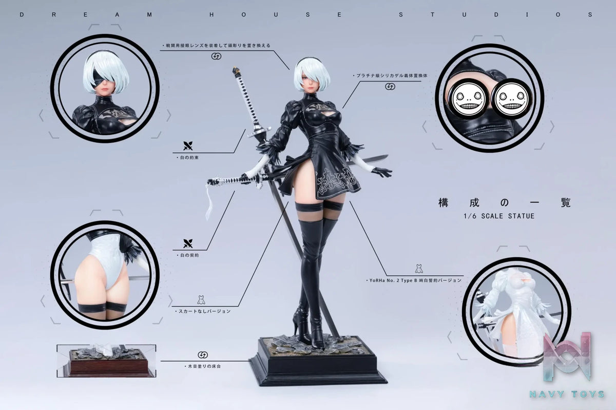 Dream House Studio – NieR Automata 2B 1/6 scale painted finished product