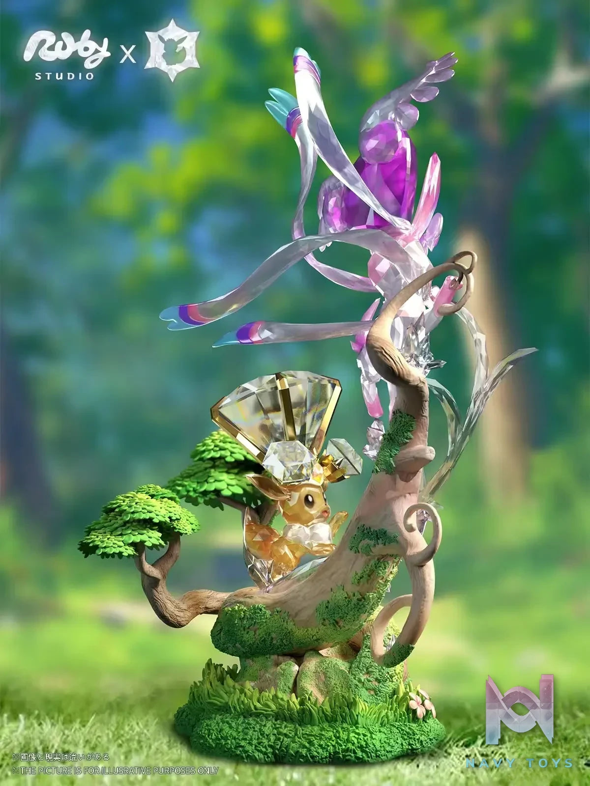 Ruby Studio – Pokémon Terastal Eevee Forest Eevee & Sylveon