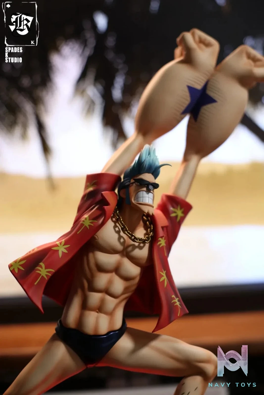 SPADES K Studio - One Piece Straw Hat Pirates Series Franky resin statue Navy Toys anime figure