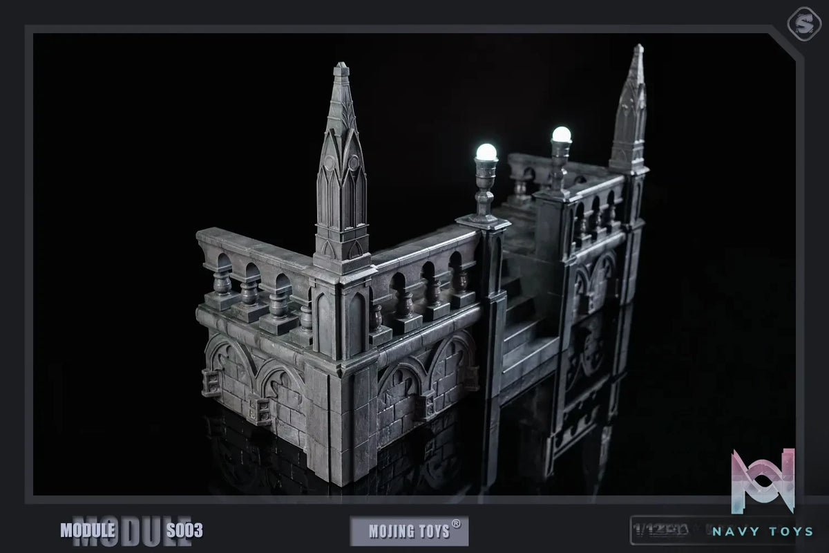 MOjingToys – Original 1/12Module Series Gothic Roof and Staircase Scene S003 (Licensed)