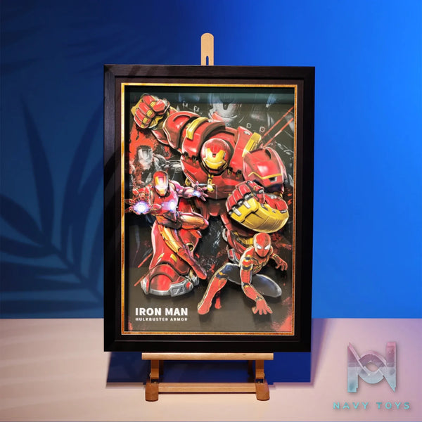 Yu Zhi Jiang Studio – Iron Man X Spider Man Series #1 3D Decorative Painting Marvel