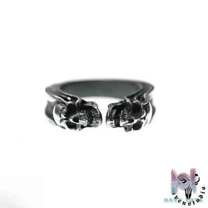 Raven Studio (silver jewelry) – Original Exclusive Twin Skull Ring Original