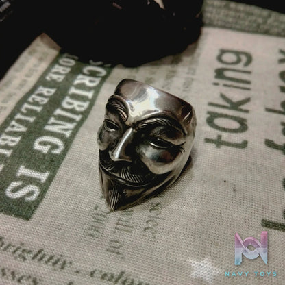 Raven Studio (silver jewelry) – Exclusive Original “V for Vendetta” Masked Stranger Ring Original