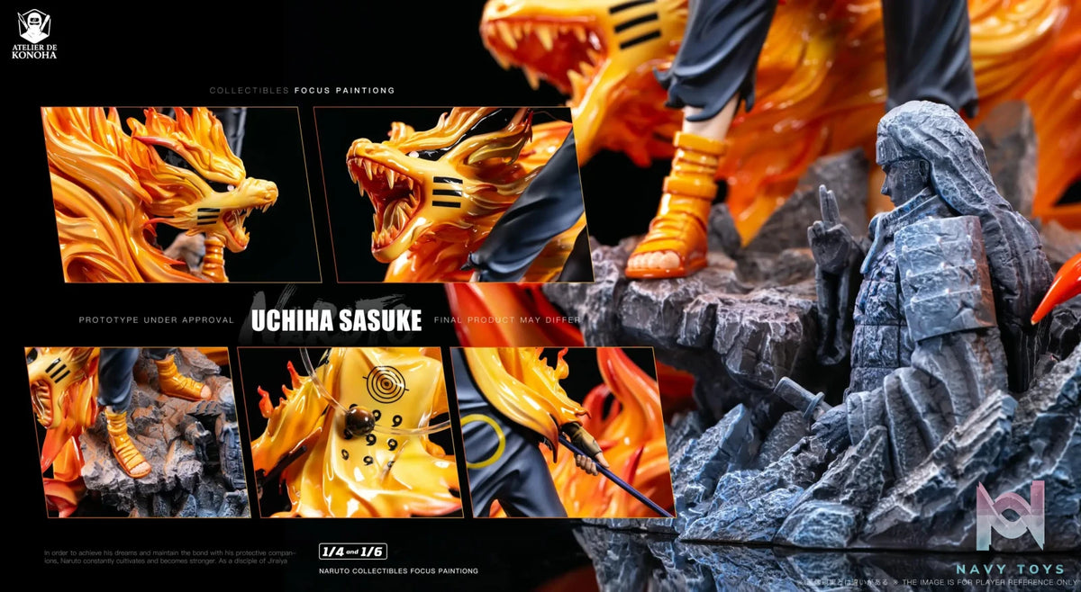 ATELIER DE KONOHA Studio – Naruto Light Sculpture Series Uzumaki Naruto & Uchiha Sasuke